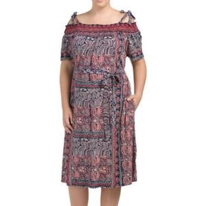 Lucky Brand Plus Off The Shoulder Knit Dress NWT